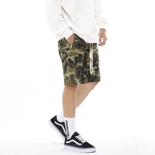 Quần Short Nam Drop Crotch Có Zipped Chất Liệu Cotton Màu Xanh Camo