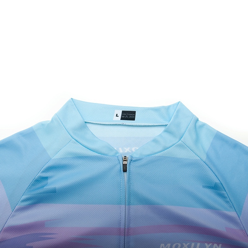 Áo thun jersey đạp xe tay dài có khóa kéo nhanh khô thời trang dành cho nữ