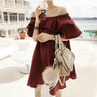 Đầm Trễ Vai Trắng Siêu Xinh