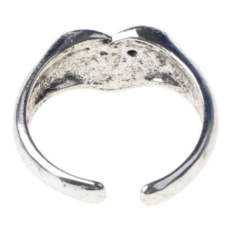 Nhẫn Đeo Tay Kim Loại Hình Trái Tim Đính Đá Thời Trang Cho Nữ