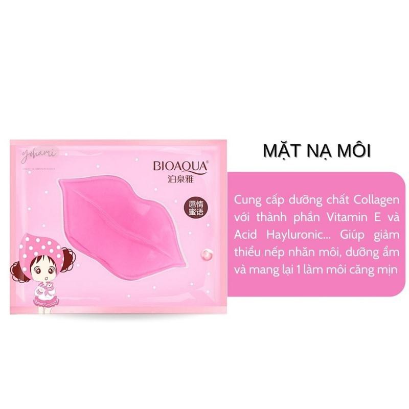 Mặt Nạ Dưỡng Môi Collagen BIOAQUA Mặt Nạ Dưỡng Ẩm Căng Bóng Cho Đôi Môi Luôn Mềm Mại Quyến Rũ Hồng Hào Trẻ Trung