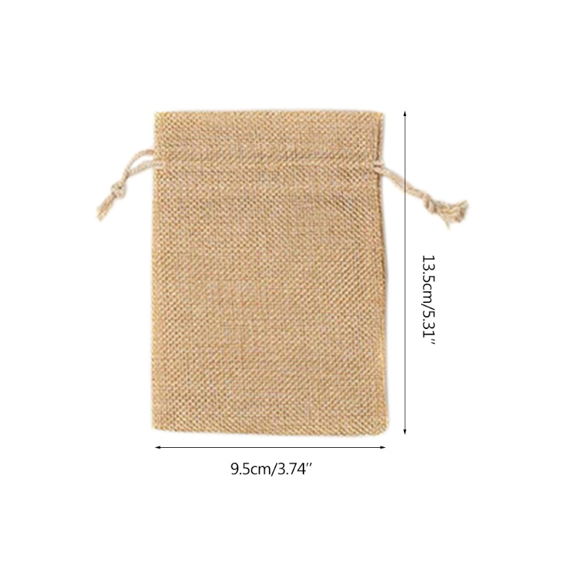 Túi Dây Rút Chất Liệu Vải Bố Cotton Lanh Đựng Trang Sức / Quà Giáng Sinh / Đám Cưới