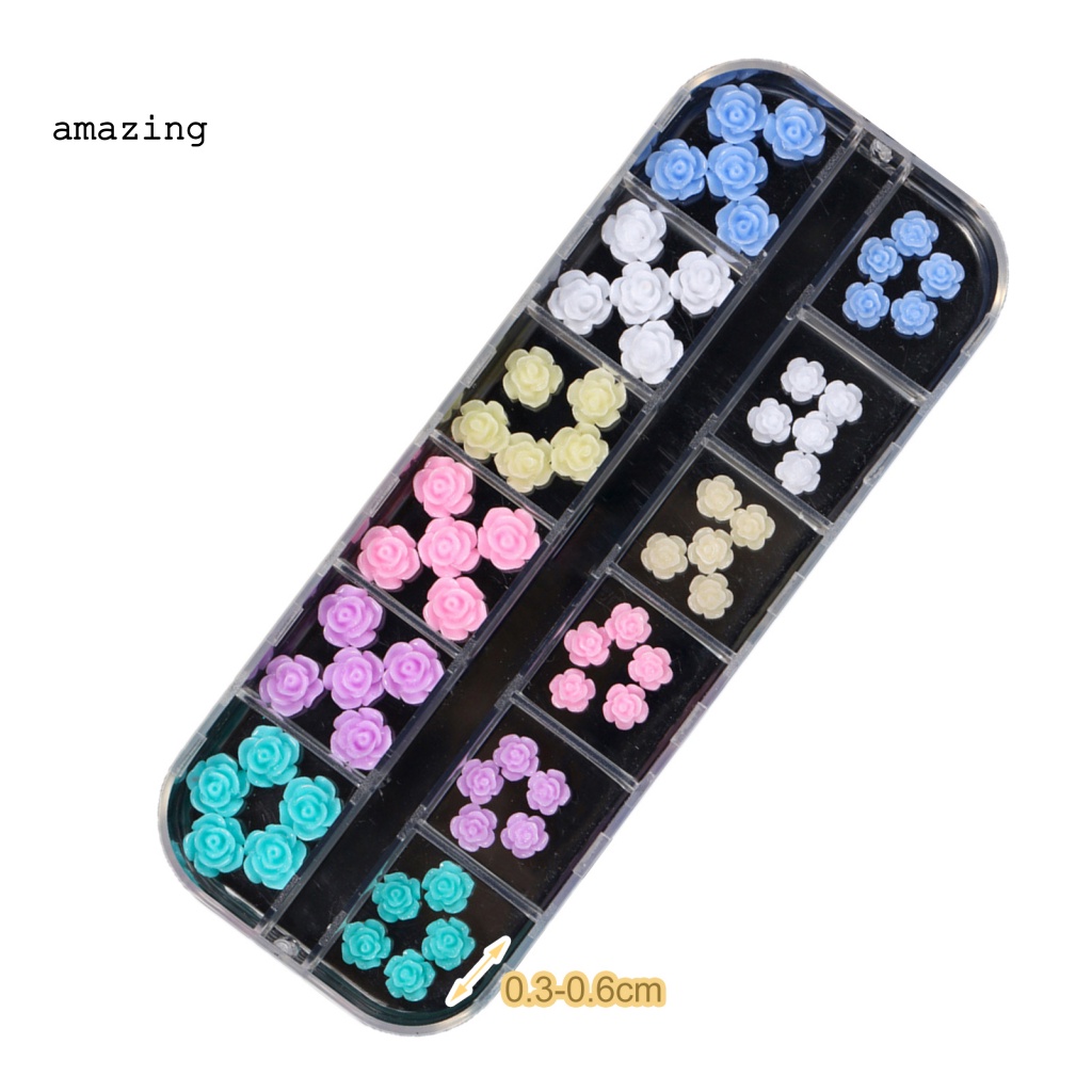 Phụ Kiện Trang Trí Móng Tay Hình Bông Hoa Mini Màu Trắng Xinh Xắn DIY
