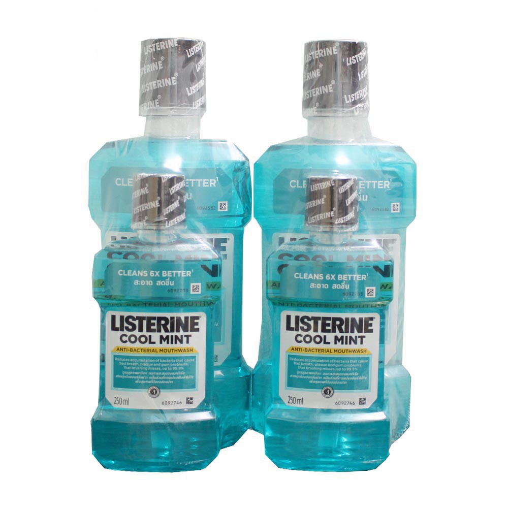 Chai Nước Súc Miệng Listerine Thailand 750 kèm chai nhỏ 250 ml