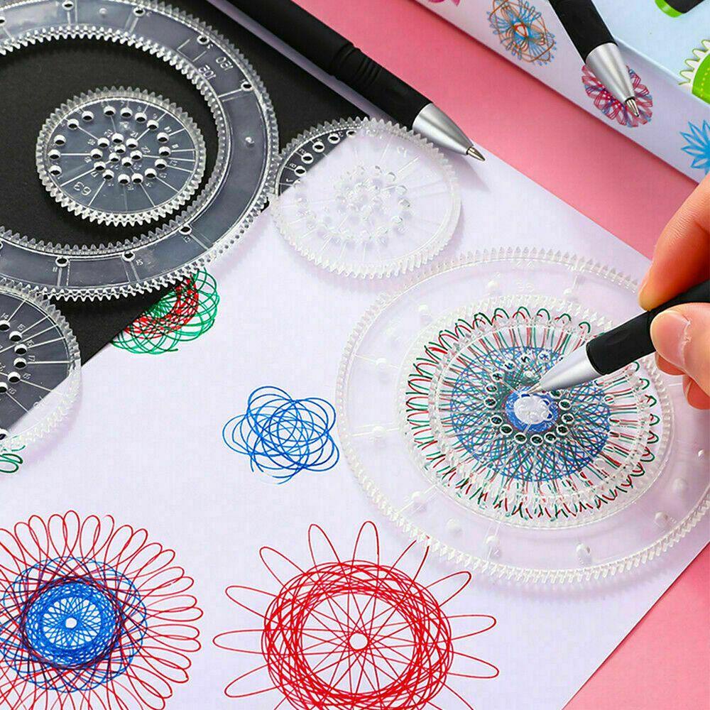 PISTA Bộ Bánh Xe Tập Vẽ Nghệ Thuật Thiết Kế Xoắn Ốc Cho Trẻ Em