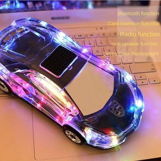 loa bluetooth tronsmartmáy ngheThiết bị âm thanhCar model Bluetooth speaker high volume double speakers subwoofer Mini colorful lights mobile phone computer home audio