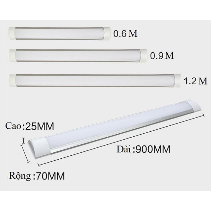 Bộ 10 đèn tuýp led bán nguyệt 60cm 20w.