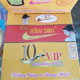 [ Chính Hãng] Kem Dưỡng 10 Vip Hồng Sâm 30g.