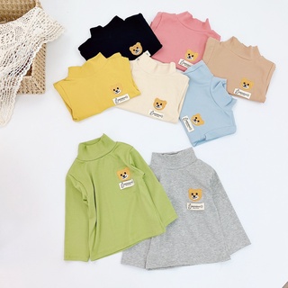Áo len cotton cổ lọ 3p cho bé, giữ nhiệt tốt, hàng fashion 2021
