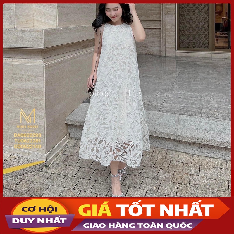 Váy Maxi Đi Biển, Đầm Ren Dự Tiệc Sang Trọng V1090-Violet