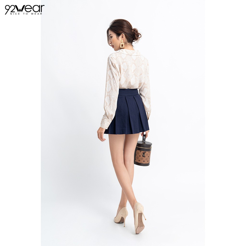 Chân váy chữ A ngắn 92WEAR đủ màu, đủ size, xếp ly JXN0002 | BigBuy360 - bigbuy360.vn