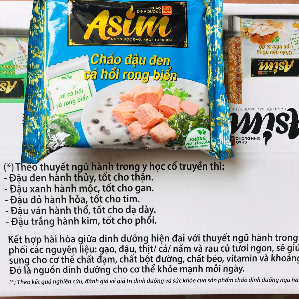 Cháo dinh dưỡng ngũ hành Asim gói 73g