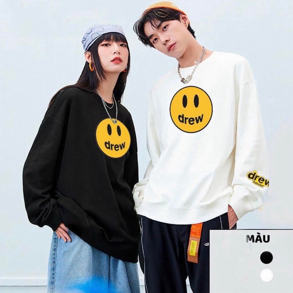 Áo Sweater Drew Oversize , Áo Thun Drew Mặt Cười Cao Cấp - GenZ Pucca | BigBuy360 - bigbuy360.vn