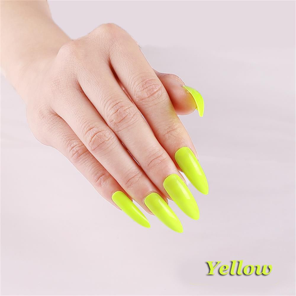 [Hàng mới về] Bộ 24 móng tay giả đầu nhọn dễ sử dụng dành cho trang trí móng tay nghệ thuật