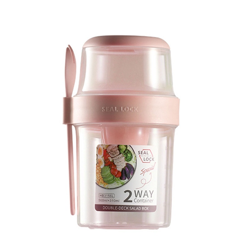 Hộp Đựng Cơm Trưa Hai Tầng Bằng Nhựa Đa Năng Tiện Lợi Khi Đi Dã Ngoại