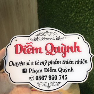 Bảng Mica trang trí - Thiết kế theo yêu cầu - Đặt tên thương hiệu shop