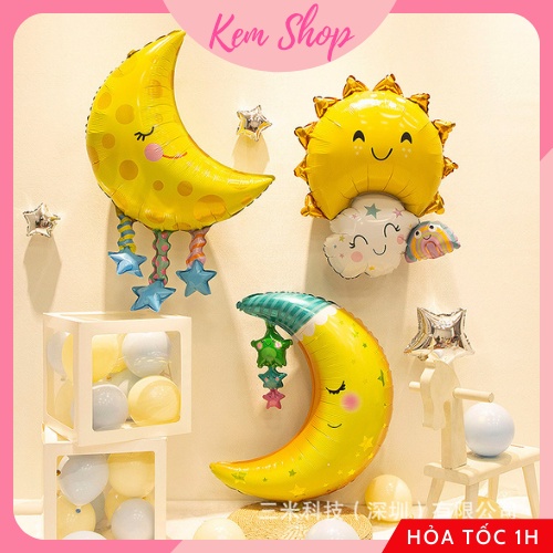 Bóng Mặt Trăng Vàng Tua Rua Size Đại 84CM Siêu Dễ Thương - K189