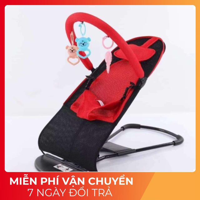 Ghế rung cho bé đa năng bập bênh - loại tự nhún có đồ chơi cho trẻ ngủ 1B