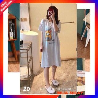 Áo thun nữ cổ tròn free size dưới 55kg, áo phông nữ in hình balo mặt bò