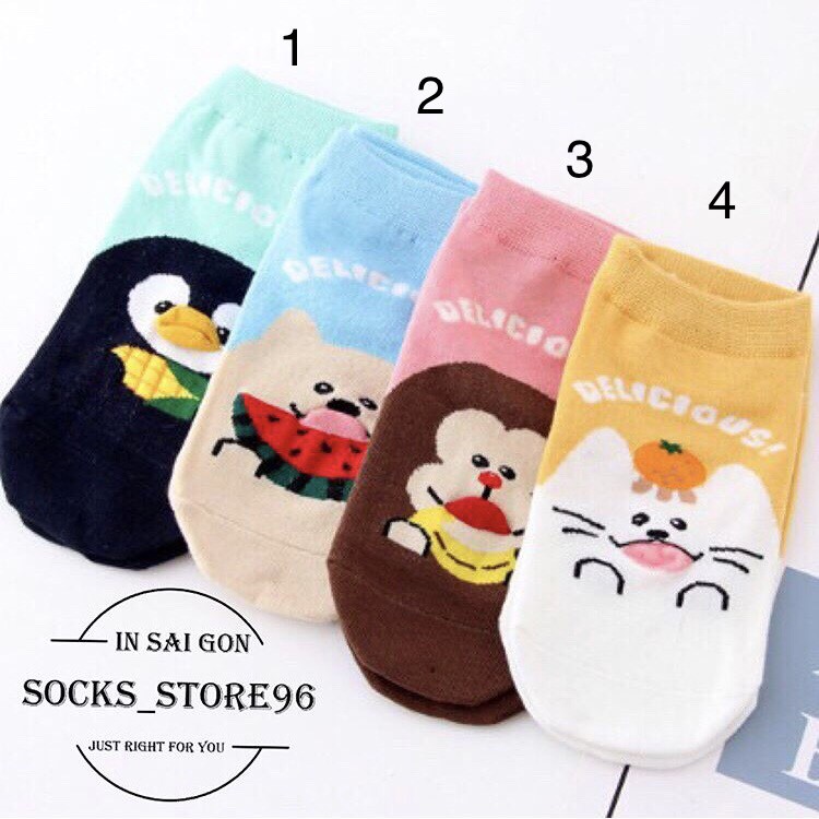 Tất thun len dệt hoạt hình Deli so cute