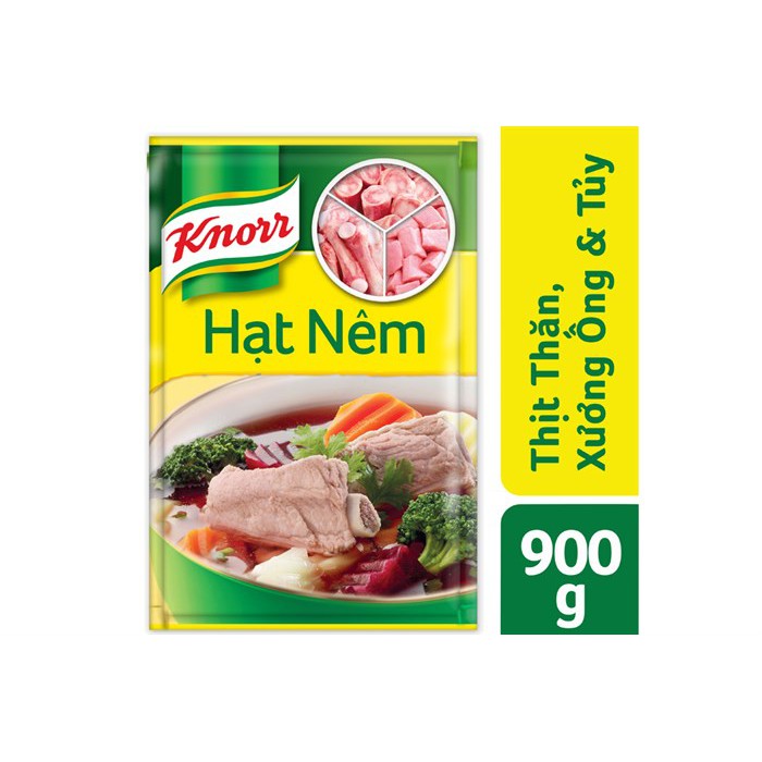Hạt nêm Knorr Thịt thăn, xương ống, tủy gói 900g