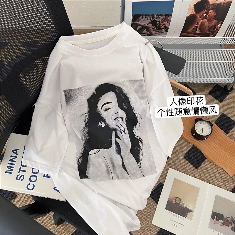 SUXI Áo Thun Tay Ngắn In Họa Tiết Thời Trang Mùa Hè Cho Nữ