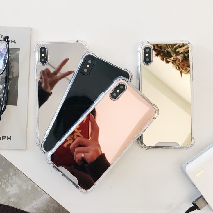 Ốp Lưng Iphone Tráng Gương Chống Sốc 6splus/7plus Màu Vàng Trắng