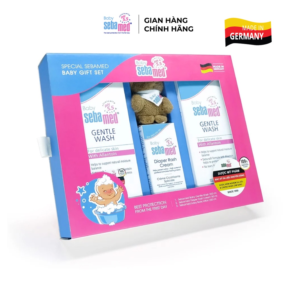 Bộ sản phẩm tắm gội dành cho trẻ sơ sinh Sebamed - Special Gift Set