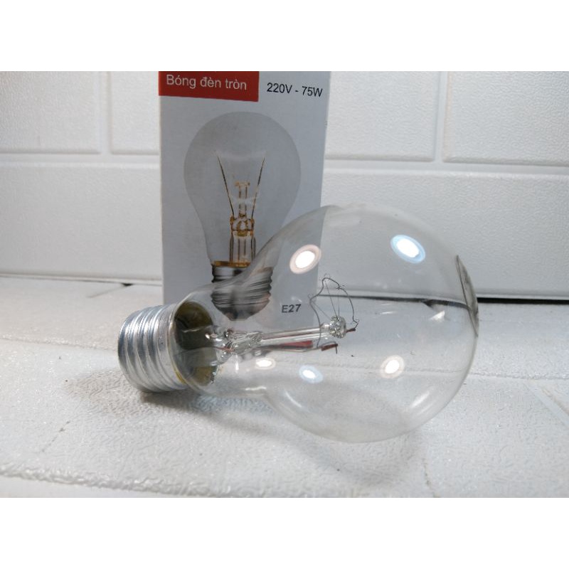 Bóng đèn tròn Đại Quang - bóng đèn dây tóc 220 V - 75W - Đuôi E27