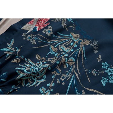 Haori Nhật Bản, áo choàng haori in họa tiết phượng hoàng