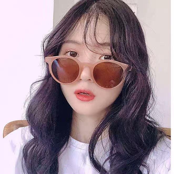 Kính Ulzzang Gọng Tròn Hàn Quốc Xì tin - Kính Dâm Màu Nâu Cho Bạn Gái Dễ Thương - MÃ 108