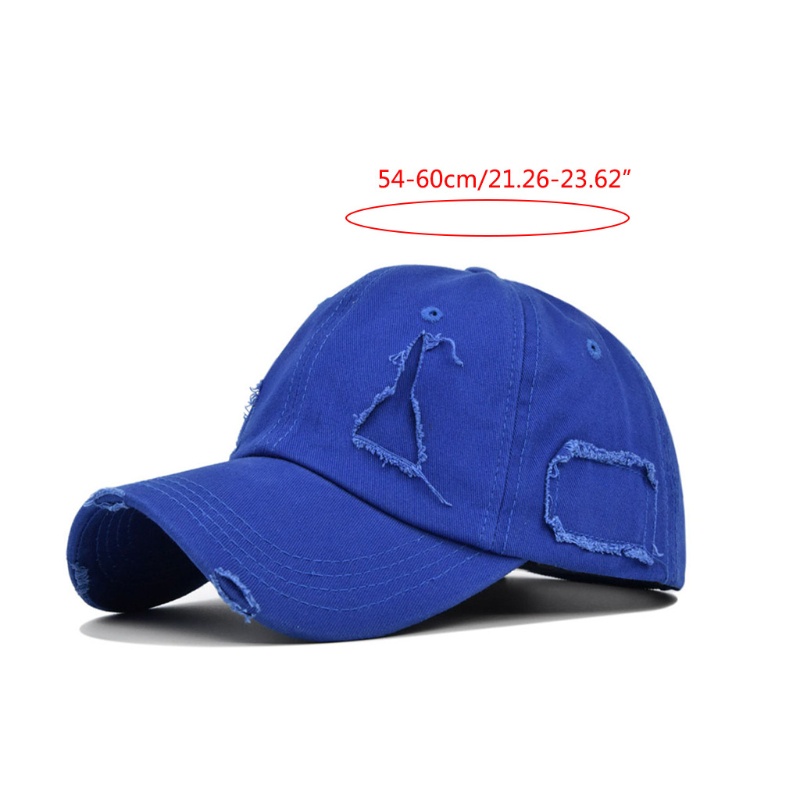 Mũ Lưỡi Trai Cotton Màu Trơn Chống Nắng Hở Chóp Thiết Kế Xẻ Rách Cho Snapba