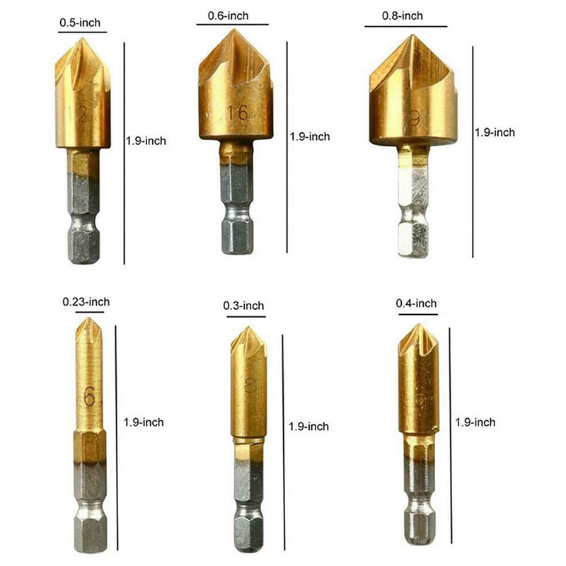 24Pcs Woodworking Chamfer Countersink Drill Bit Set 8Pcs Wood Plug Cutter and Automatic