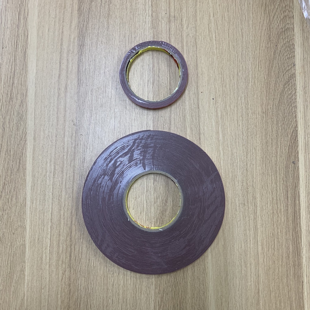 Băng dính 3m 2 mặt chuyên dụng cho ô tô xe hơi, băng keo dán cường lực siêu dính size 1cm cuộn 30m