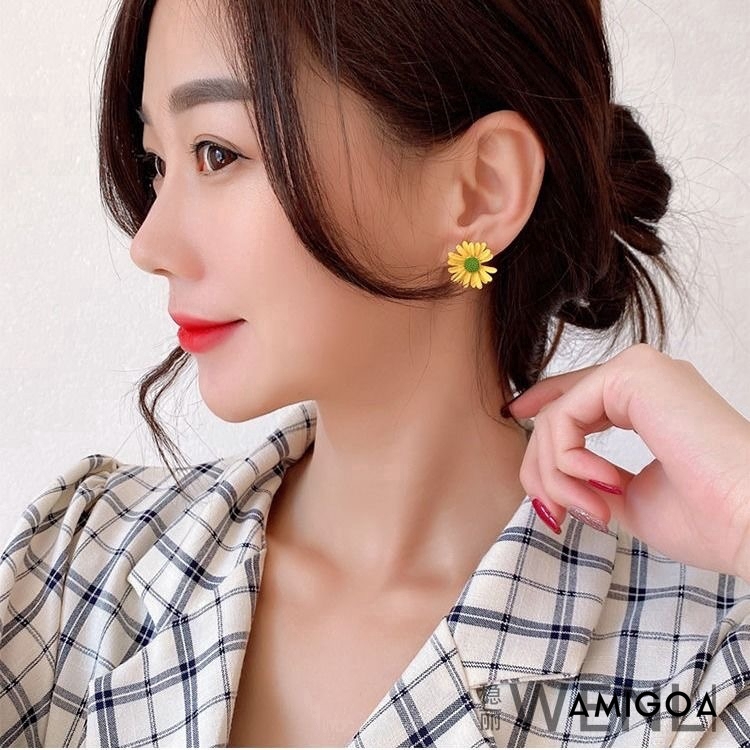 Khuyên tai hình hoa cúc thời trang Hàn