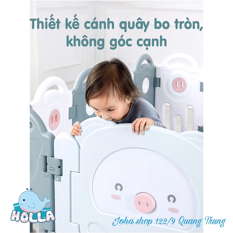 Quây trơn heo gâp gọn Holla tặng thảm bóng