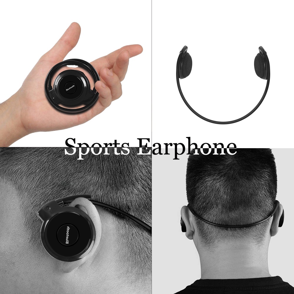 Tai nghe thể thao Tai nghe Bluetooth không dây Tai nghe chạy thể dục với đài FM TF