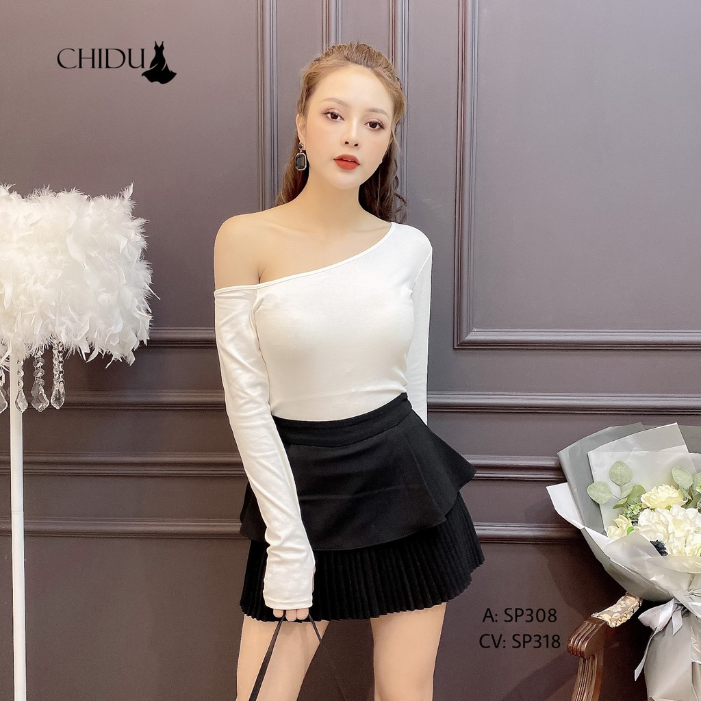 CHIDU Chân váy công sở xếp ly, chân váy ngắn xếp ly hai tầng SP318 | BigBuy360 - bigbuy360.vn