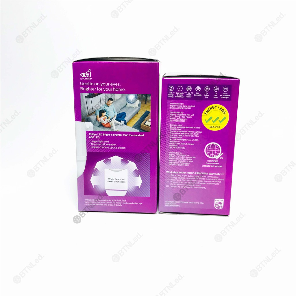 Bóng đèn PHILIPS LEDBright E27 230V - [HÀNG CHÍNH HÃNG] - Cho ánh sáng rực rỡ có chất lượng ánh sáng cao | BigBuy360 - bigbuy360.vn