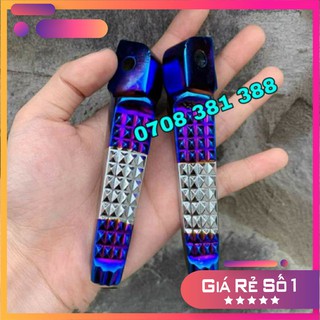 Gác chân nhôm titan gắn xe máy