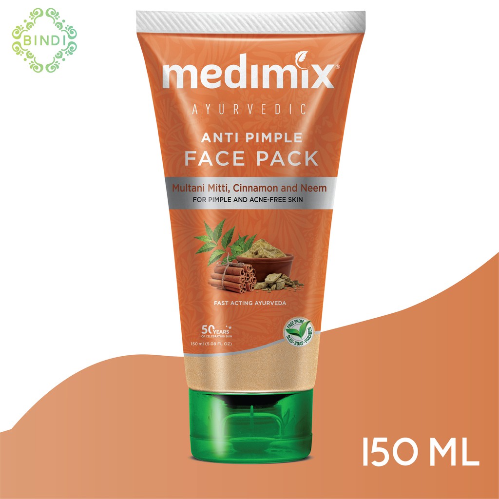 Combo Mặt nạ Medimix Anti Pimple Cleanser - Sữa rửa mặt Medimix Ngừa Mụn 150ml/tuýp