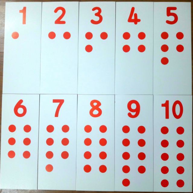 Giáo cụ Montessori - Bộ thẻ học nâng cao với bộ ghép số