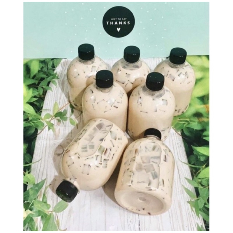 Chai Nhựa Lùn 500ml Kèm Nắp Đen