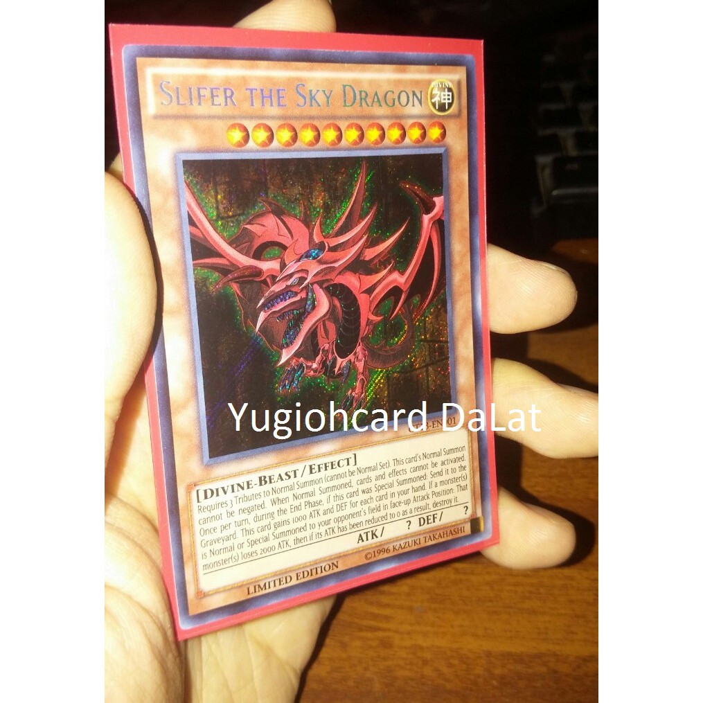 Thẻ bài Yugioh chính hãng Thần Osiris - Slifer the Sky Dragon – Secret Rare