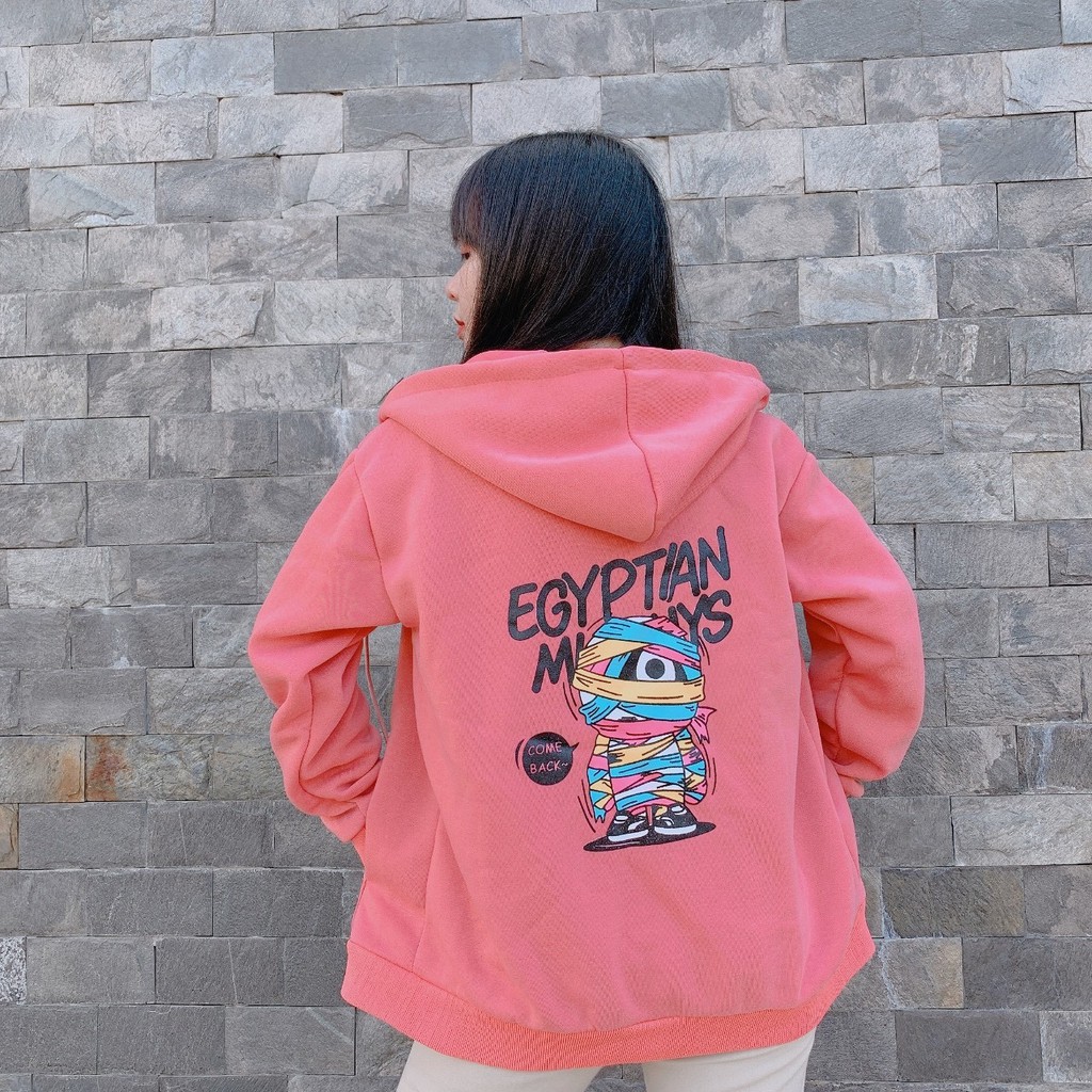 ÁO KHOÁC THUN NỈ NGOẠI IN HÌNH.