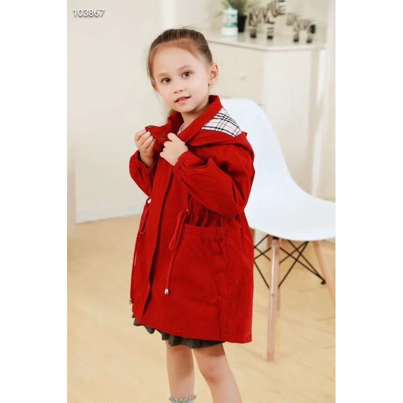 Áo khoác kaki bé gái parka dư xịn