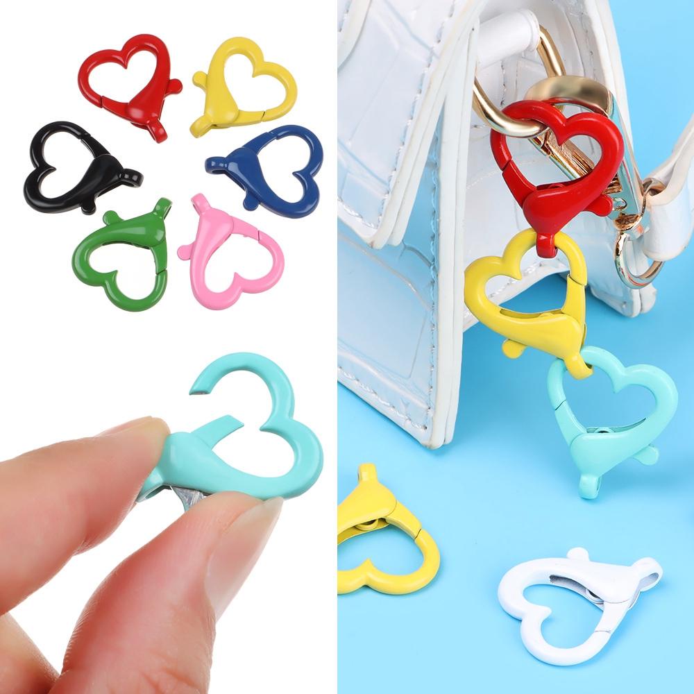 Bộ 10 Móc Khóa Trái Tim 22mm Tự Làm Trang Sức Tiện Lợi