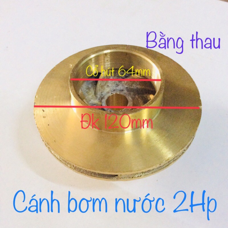 Cánh bơm nước thau 2HP - đk 120 trục côn16