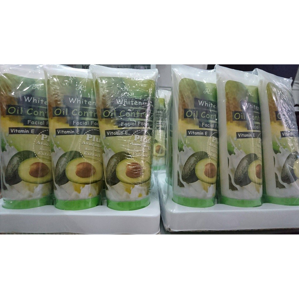 Sữa Rửa Mặt AR AVOCADO Aron Quả Bơ & Sữa Gạo Dưỡng Trắng Da, Kiểm Soát Dầu 210g - Thái Lan