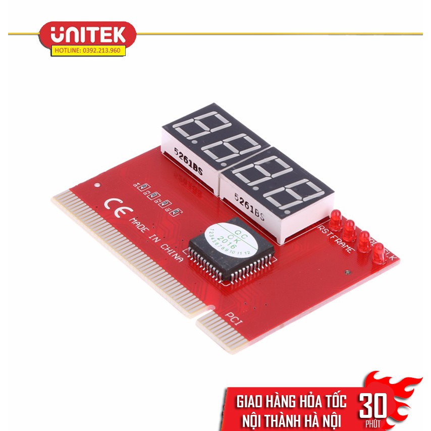 Card test Mainboard 4 số dùng cho main có khe cắm PCI Đỏ